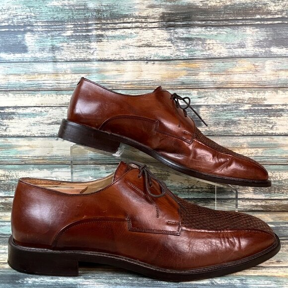 Johnston & murphy Oxford Dress Shoes Mens 11M Brown Leather...